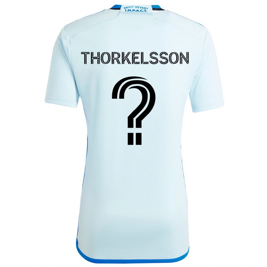 Niño Fútbol Camiseta Róbert Orri Thorkelsson #0 Azul Hielo 2ª Equipación 2024/25 Argentina