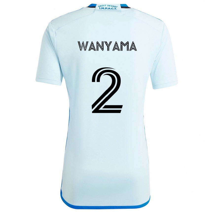 Niño Fútbol Camiseta Victor Wanyama #2 Azul Hielo 2ª Equipación 2024/25 Argentina