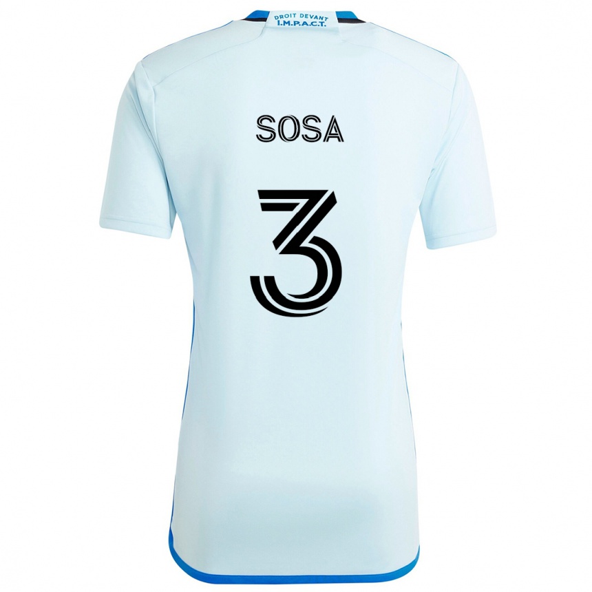 Niño Fútbol Camiseta Joaquín Sosa #3 Azul Hielo 2ª Equipación 2024/25 Argentina