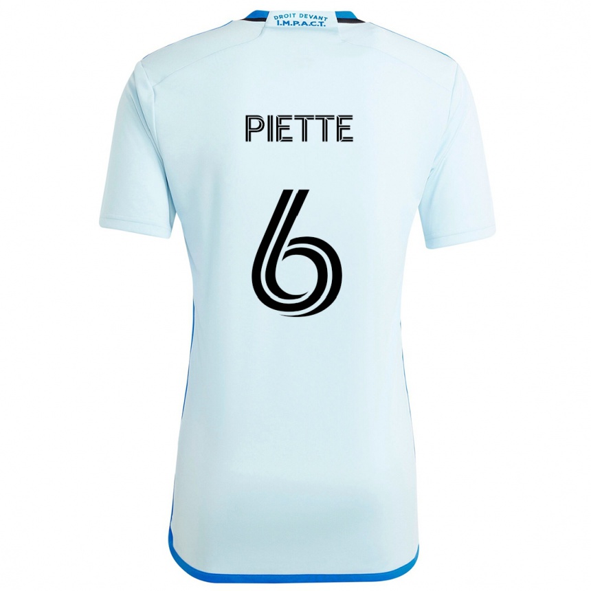 Niño Fútbol Camiseta Samuel Piette #6 Azul Hielo 2ª Equipación 2024/25 Argentina