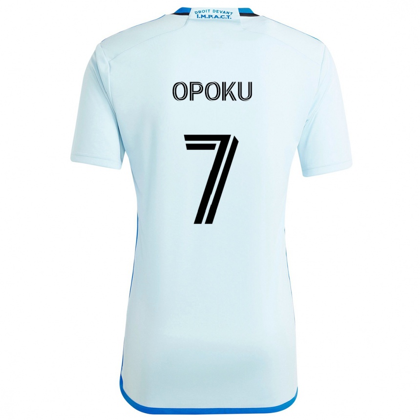 Niño Fútbol Camiseta Kwadwo Opoku #7 Azul Hielo 2ª Equipación 2024/25 Argentina