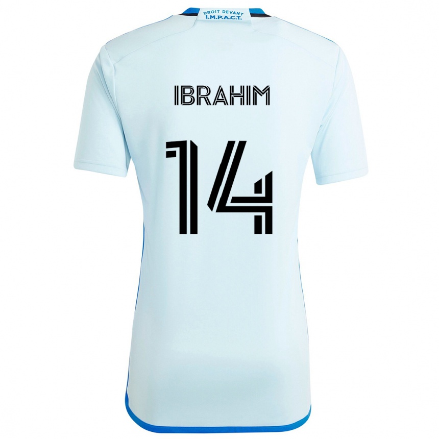 Niño Fútbol Camiseta Sunusi Ibrahim #14 Azul Hielo 2ª Equipación 2024/25 Argentina