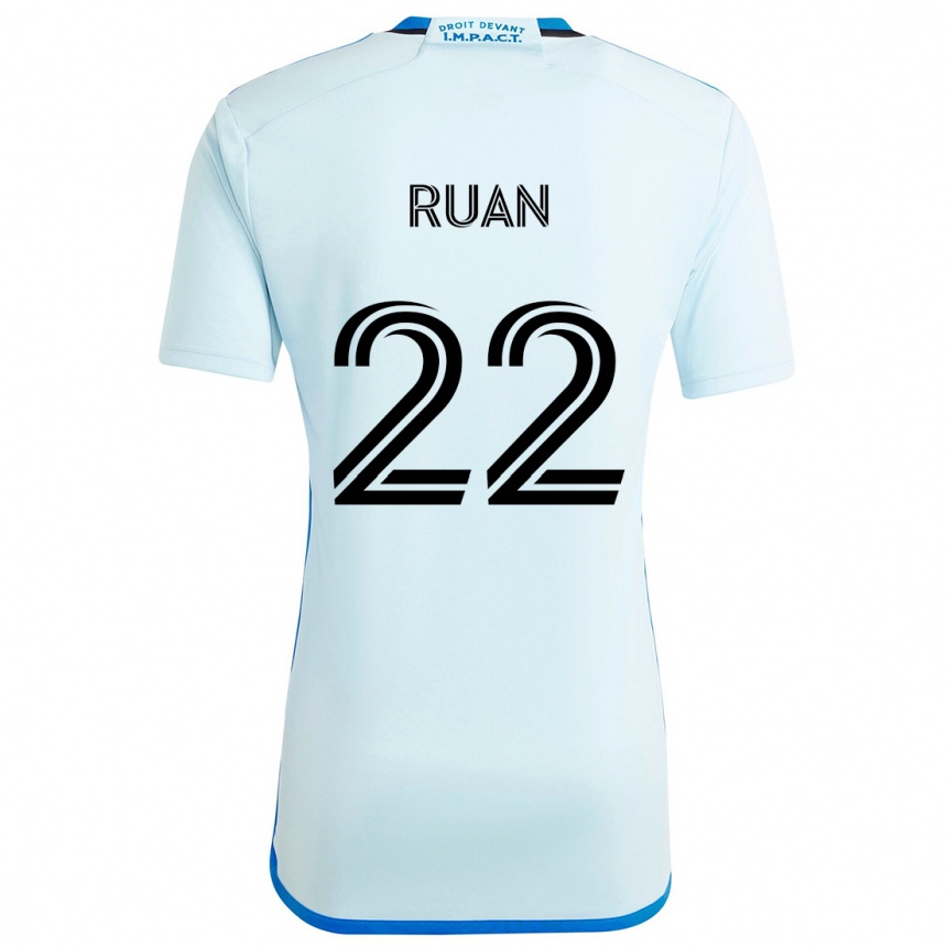 Niño Fútbol Camiseta Ruan #22 Azul Hielo 2ª Equipación 2024/25 Argentina