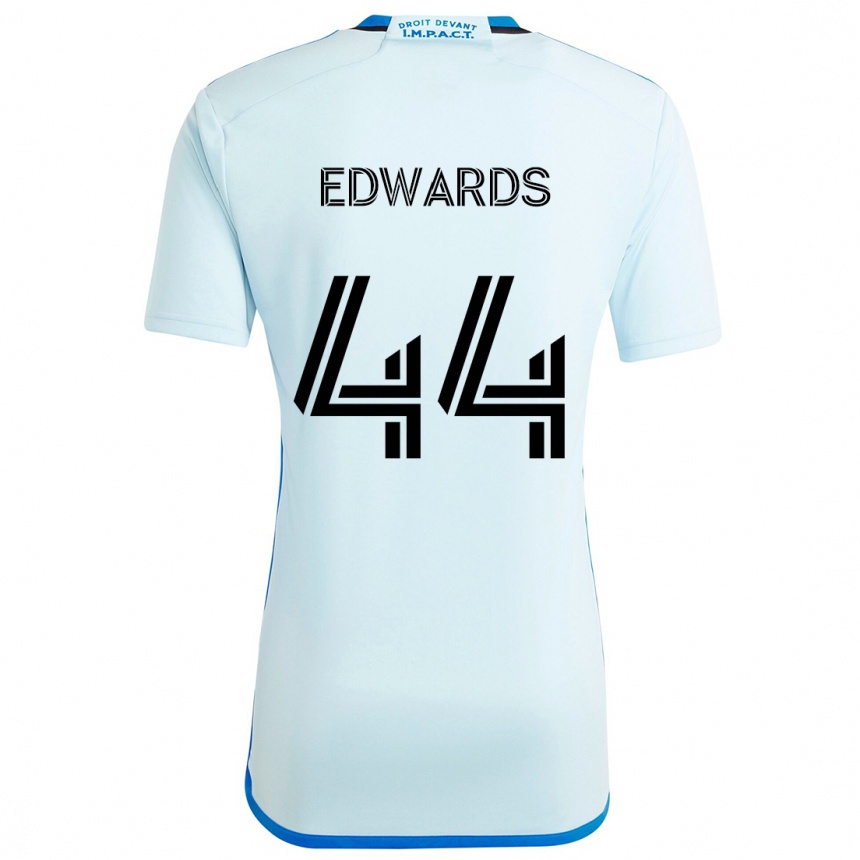 Niño Fútbol Camiseta Raheem Edwards #44 Azul Hielo 2ª Equipación 2024/25 Argentina