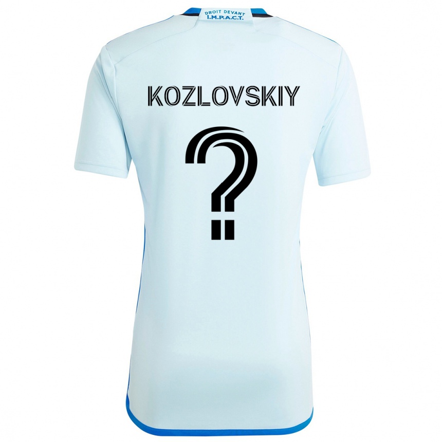 Niño Fútbol Camiseta Sergei Kozlovskiy #0 Azul Hielo 2ª Equipación 2024/25 Argentina