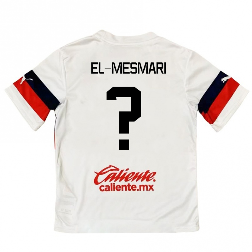 Niño Fútbol Camiseta Bruce El-Mesmari #0 Blanco Rojo 2ª Equipación 2024/25 Argentina