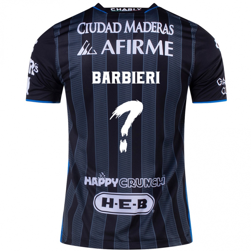 Niño Fútbol Camiseta Miguel Barbieri #0 Blanco Negro 2ª Equipación 2024/25 Argentina