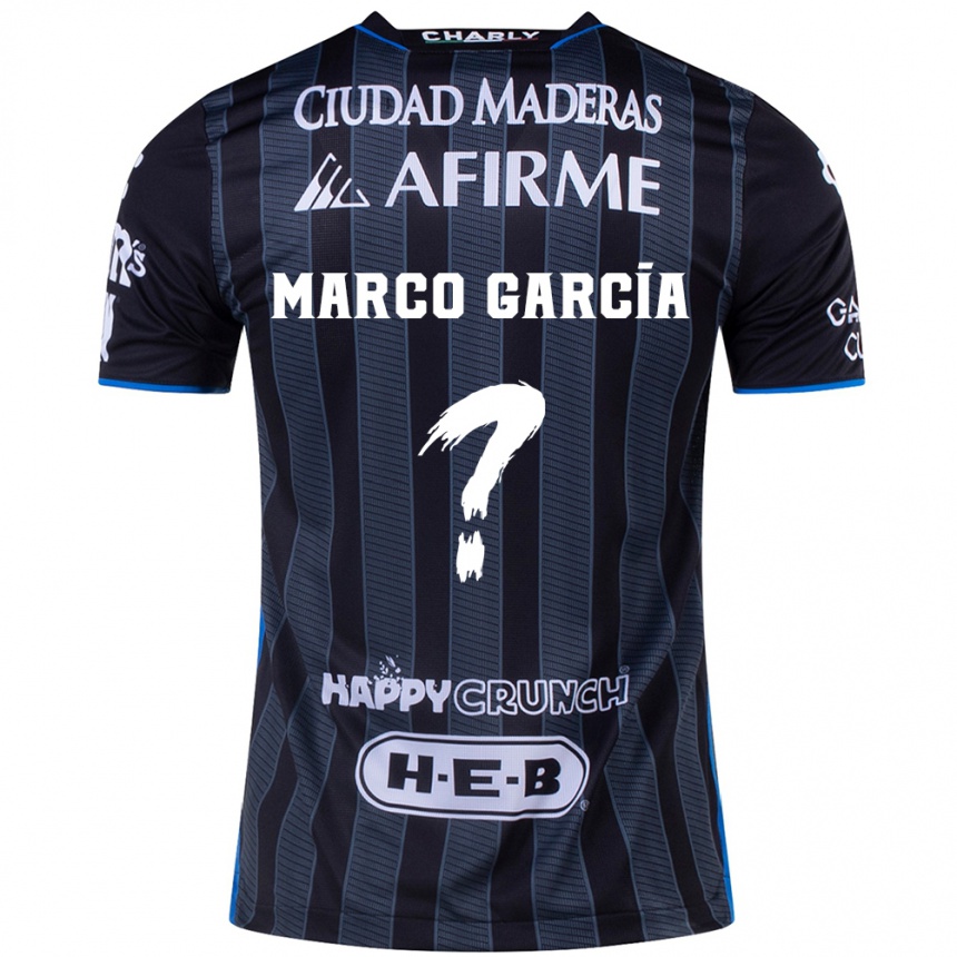 Niño Fútbol Camiseta Marco Garcia #0 Blanco Negro 2ª Equipación 2024/25 Argentina