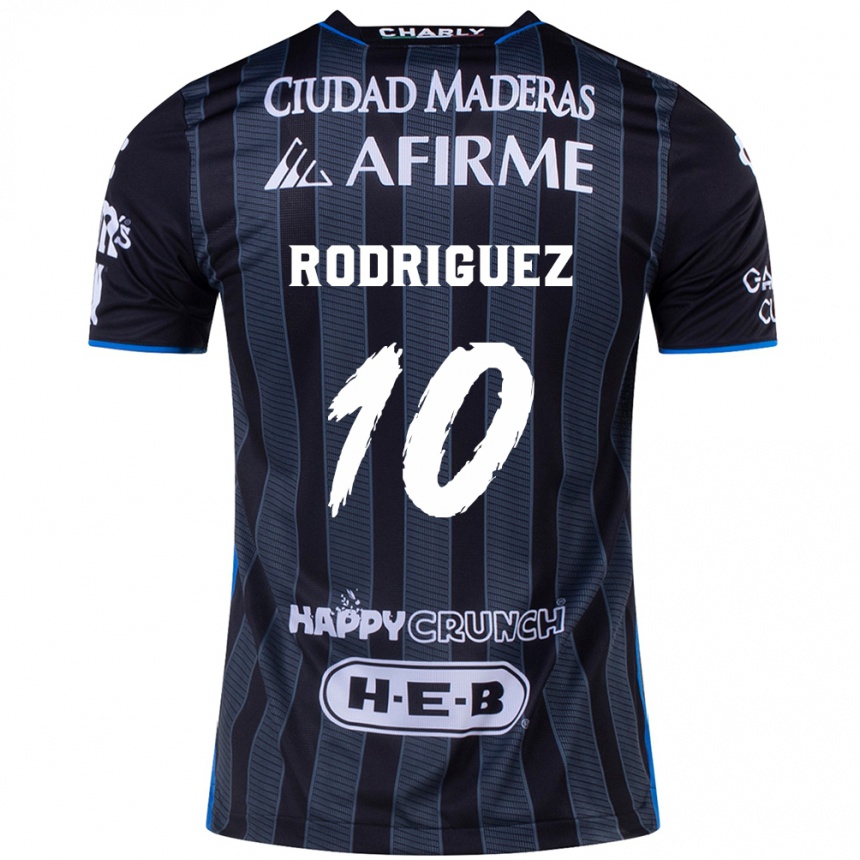 Niño Fútbol Camiseta Lucas Rodríguez #10 Blanco Negro 2ª Equipación 2024/25 Argentina