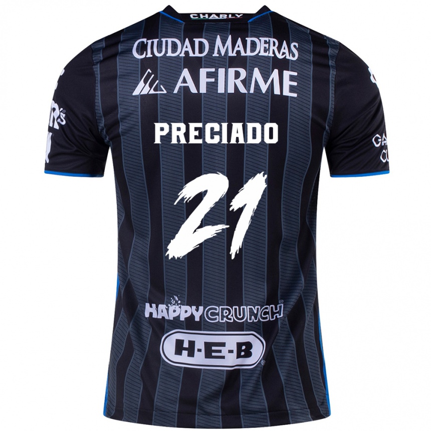 Niño Fútbol Camiseta Ayrton Preciado #21 Blanco Negro 2ª Equipación 2024/25 Argentina