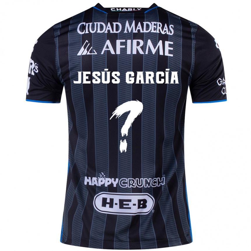 Niño Fútbol Camiseta Jesús García #0 Blanco Negro 2ª Equipación 2024/25 Argentina