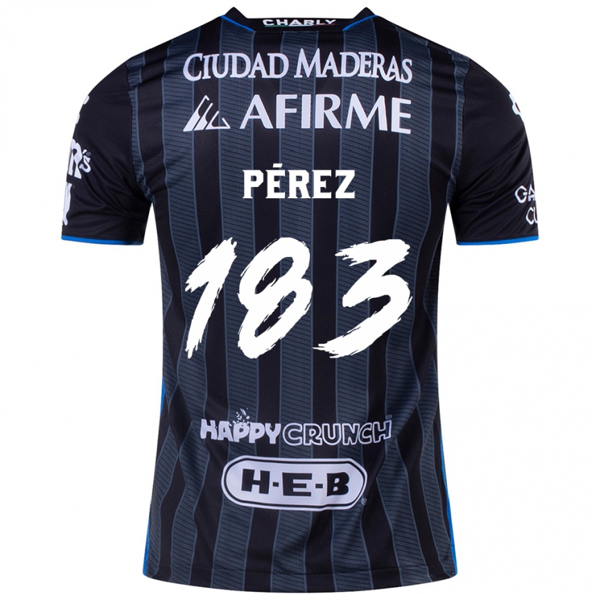 Niño Fútbol Camiseta Aldahir Pérez #183 Blanco Negro 2ª Equipación 2024/25 Argentina