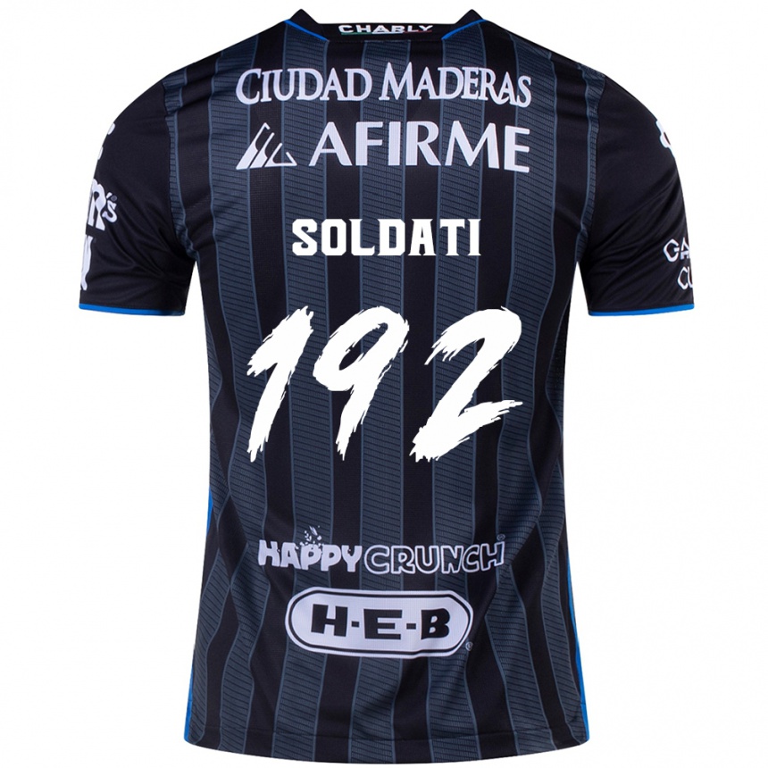 Niño Fútbol Camiseta Carlo Soldati #192 Blanco Negro 2ª Equipación 2024/25 Argentina