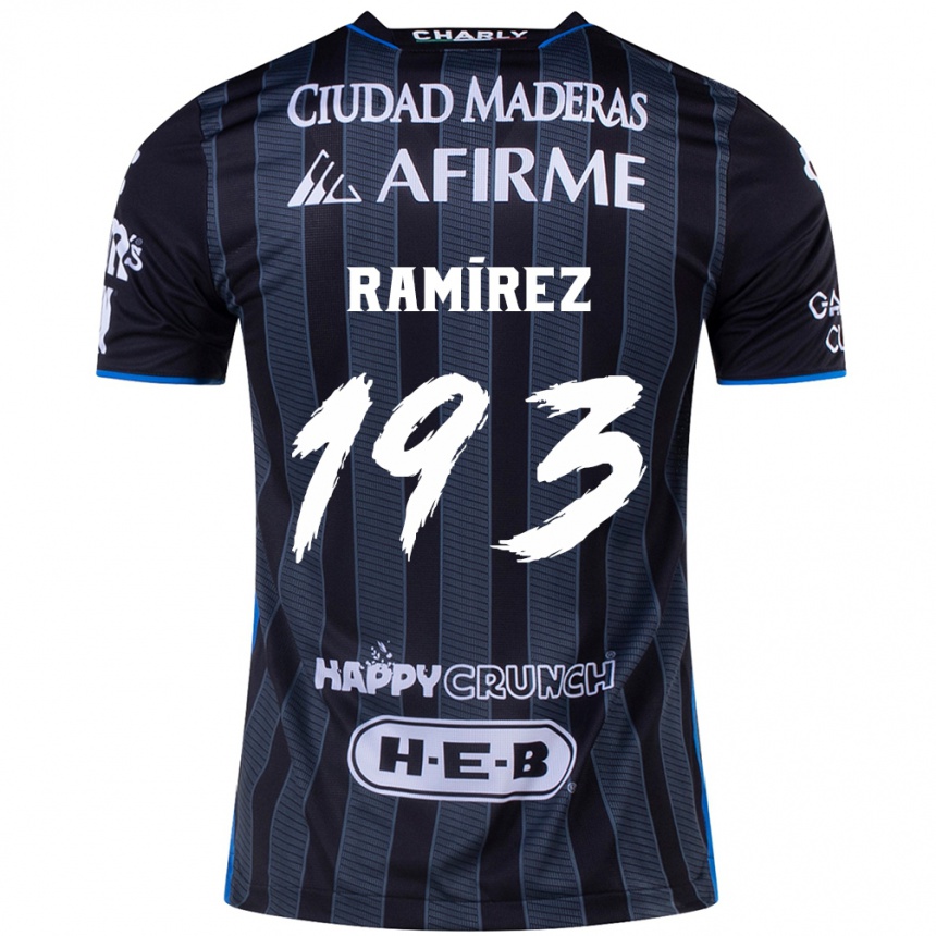 Niño Fútbol Camiseta Ángel Ramírez #193 Blanco Negro 2ª Equipación 2024/25 Argentina