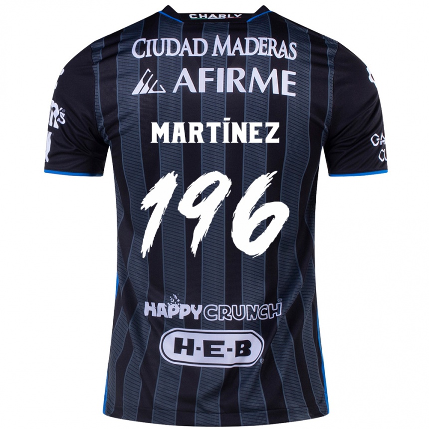 Niño Fútbol Camiseta Diego Martínez #196 Blanco Negro 2ª Equipación 2024/25 Argentina