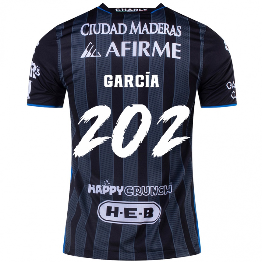 Niño Fútbol Camiseta Diego García #202 Blanco Negro 2ª Equipación 2024/25 Argentina