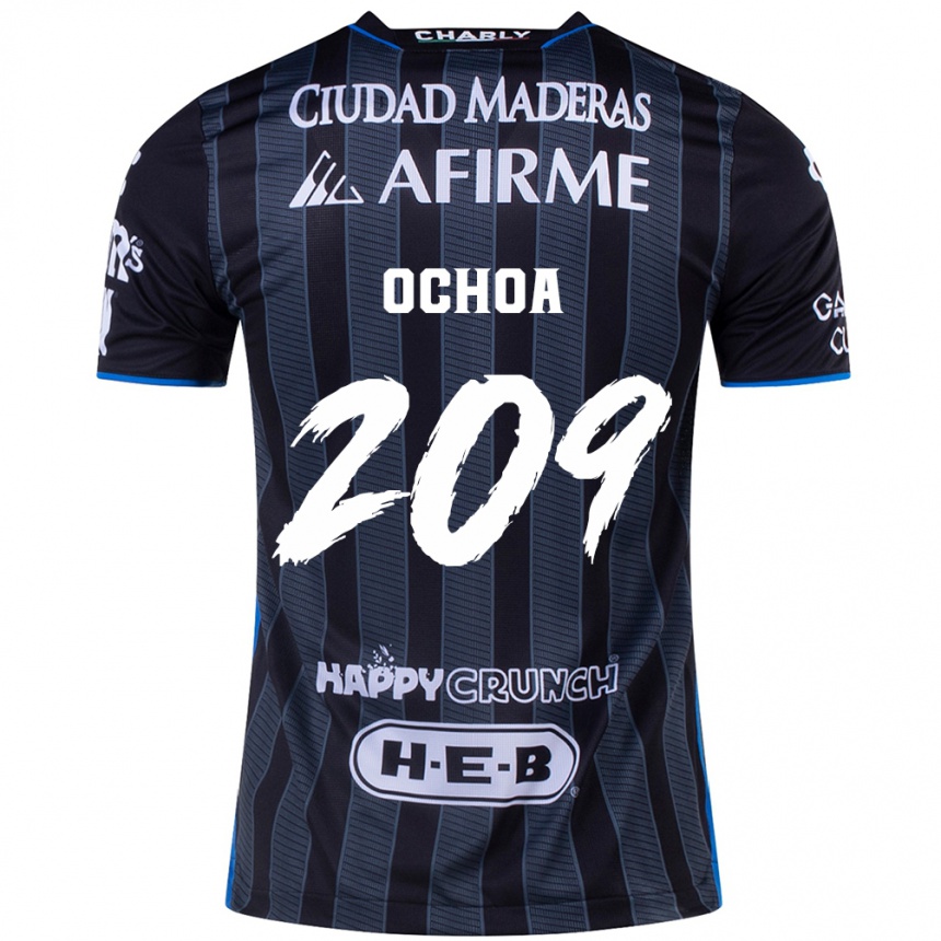 Niño Fútbol Camiseta José Ochoa #209 Blanco Negro 2ª Equipación 2024/25 Argentina