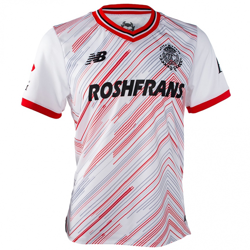 Niño Fútbol Camiseta Jesús Gallardo #20 Blanco Rojo 2ª Equipación 2024/25 Argentina