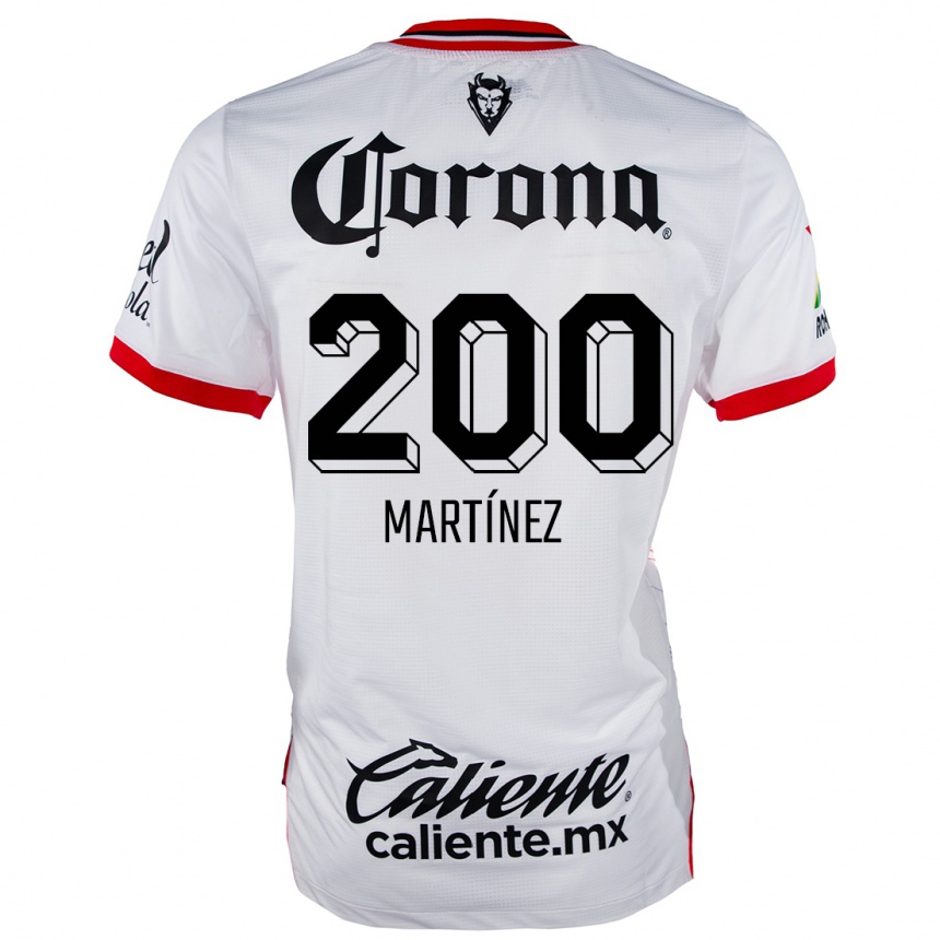 Niño Fútbol Camiseta Edgar Martínez #200 Blanco Rojo 2ª Equipación 2024/25 Argentina