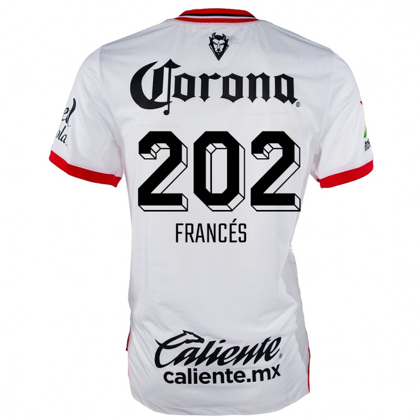 Niño Fútbol Camiseta Lenin Francés #202 Blanco Rojo 2ª Equipación 2024/25 Argentina