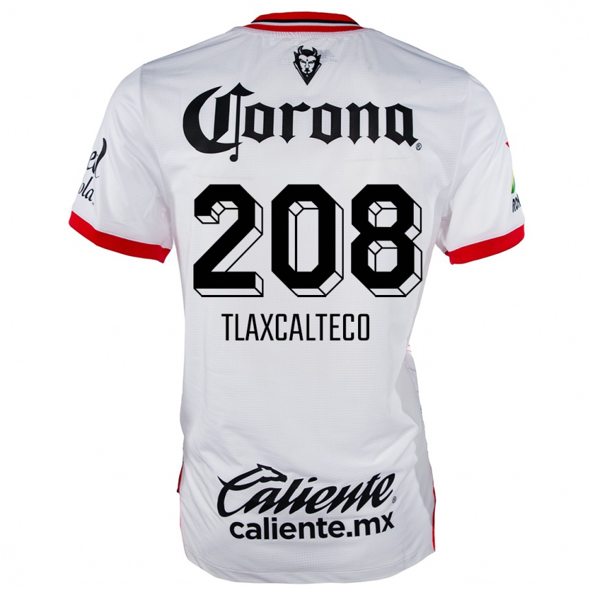 Niño Fútbol Camiseta Sait Tlaxcalteco #208 Blanco Rojo 2ª Equipación 2024/25 Argentina