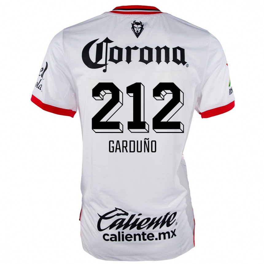 Niño Fútbol Camiseta Carlos Garduño #212 Blanco Rojo 2ª Equipación 2024/25 Argentina