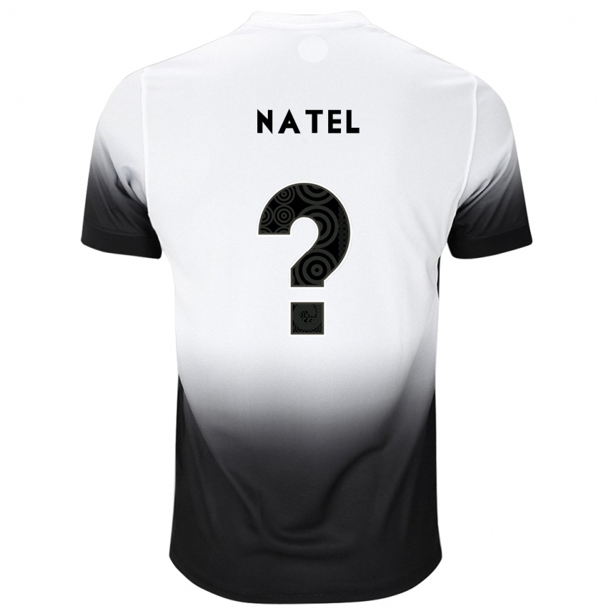 Hombre Fútbol Camiseta Léo Natel #0 Blanco Negro 1ª Equipación 2024/25 Argentina