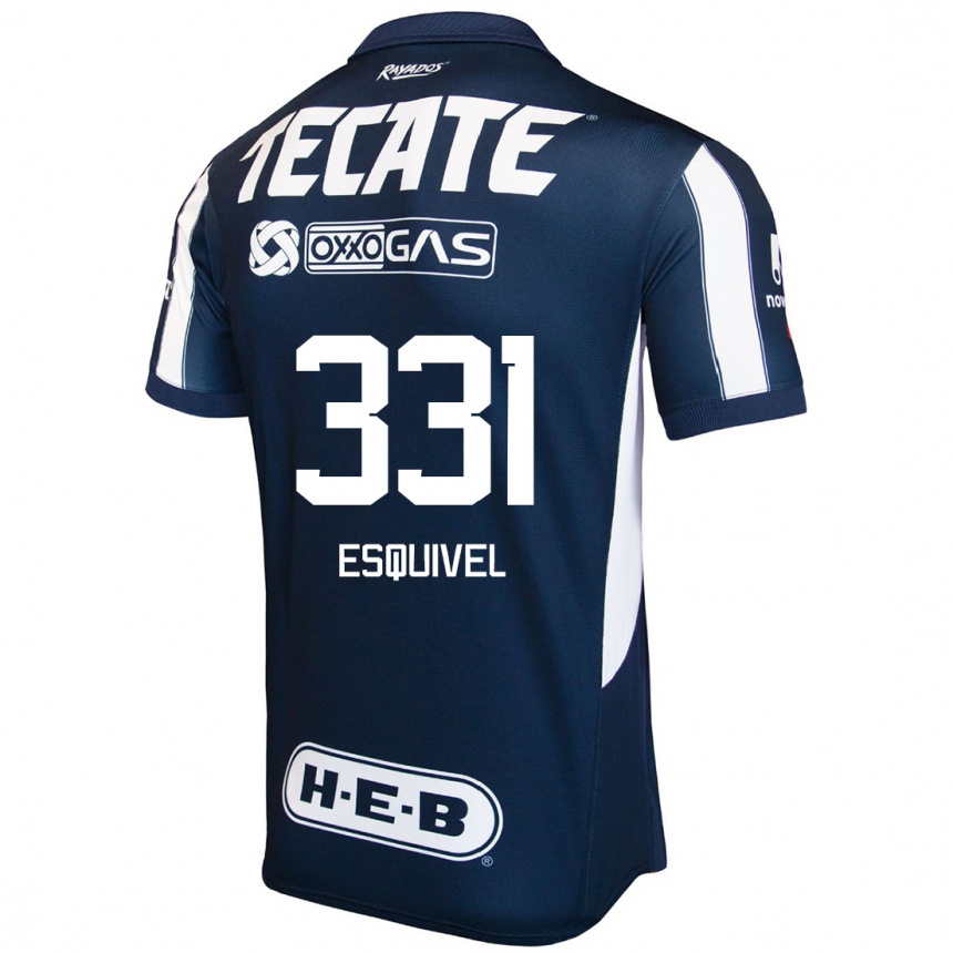 Hombre Fútbol Camiseta Abraham Esquivel #331 Azul Rojo Blanco 1ª Equipación 2024/25 Argentina