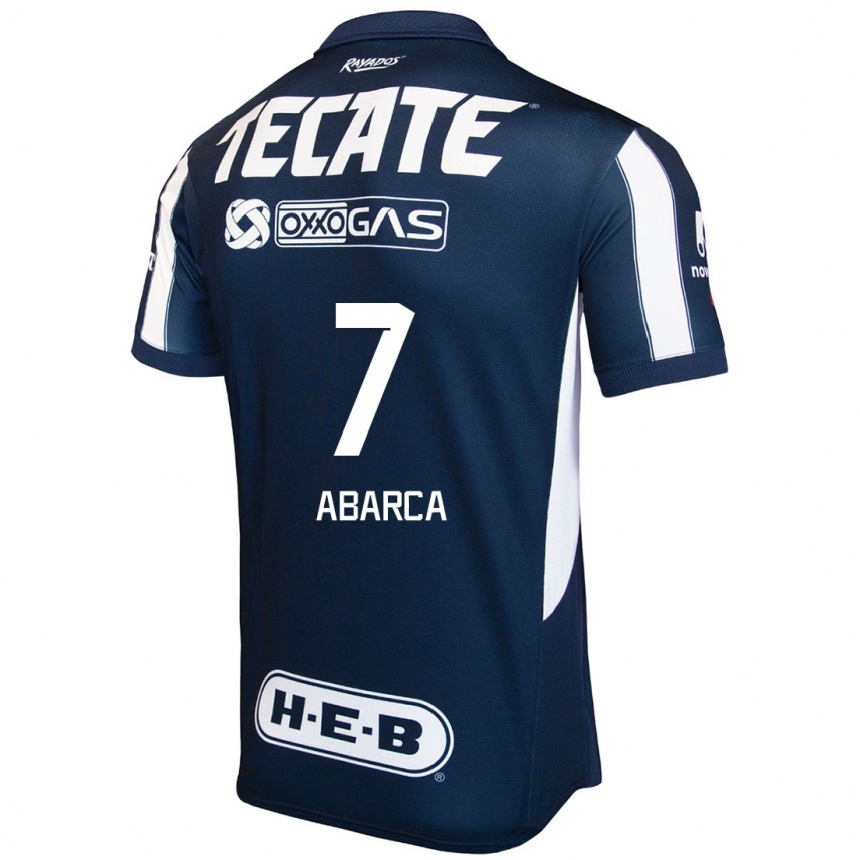 Hombre Fútbol Camiseta Vidalia Abarca #7 Azul Rojo Blanco 1ª Equipación 2024/25 Argentina