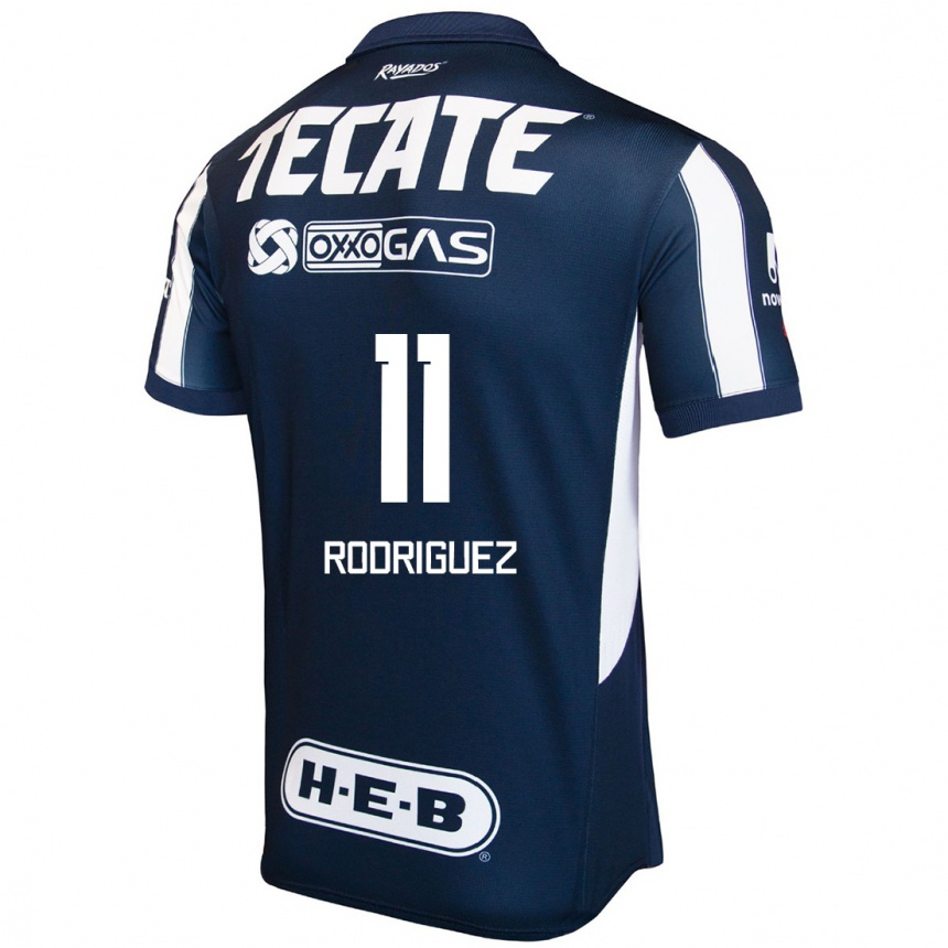 Hombre Fútbol Camiseta Lizette Rodriguez #11 Azul Rojo Blanco 1ª Equipación 2024/25 Argentina