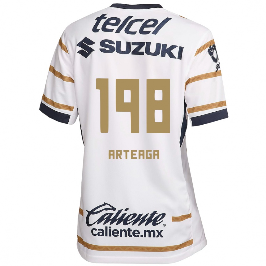 Hombre Fútbol Camiseta Edwin Arteaga #198 Obsidiana Blanca 1ª Equipación 2024/25 Argentina