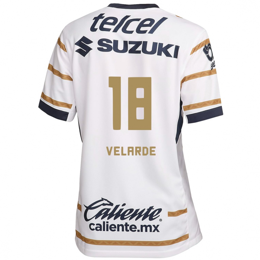 Hombre Fútbol Camiseta Efrain Velarde #18 Obsidiana Blanca 1ª Equipación 2024/25 Argentina