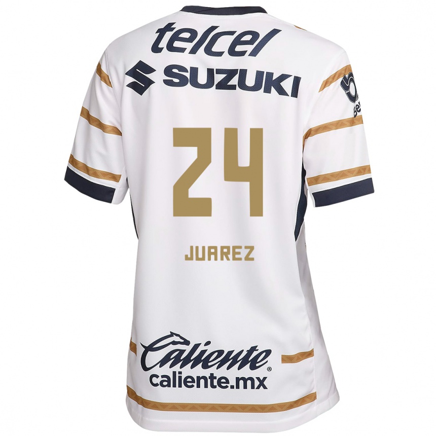 Hombre Fútbol Camiseta Gabriela Juarez #24 Obsidiana Blanca 1ª Equipación 2024/25 Argentina