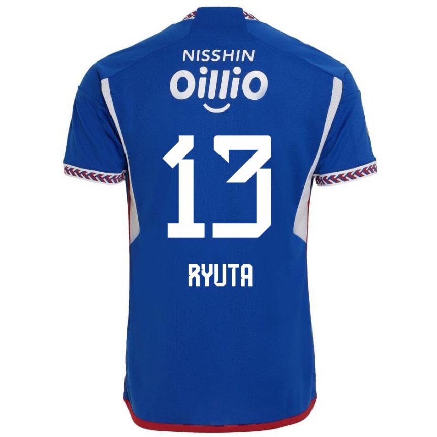 Hombre Fútbol Camiseta Ryuta Koike #13 Azul Blanco Rojo 1ª Equipación 2024/25 Argentina