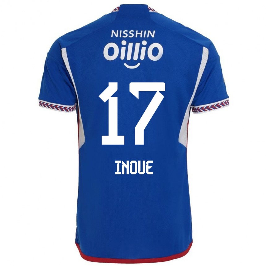 Hombre Fútbol Camiseta Kenta Inoue #17 Azul Blanco Rojo 1ª Equipación 2024/25 Argentina