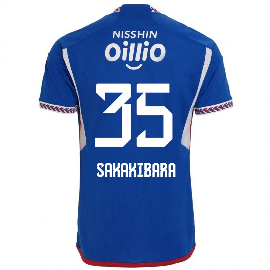 Hombre Fútbol Camiseta Keigo Sakakibara #35 Azul Blanco Rojo 1ª Equipación 2024/25 Argentina