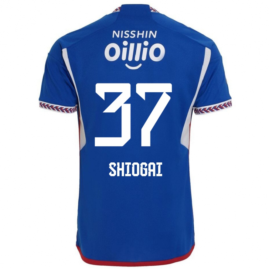 Hombre Fútbol Camiseta Kento Shiogai #37 Azul Blanco Rojo 1ª Equipación 2024/25 Argentina