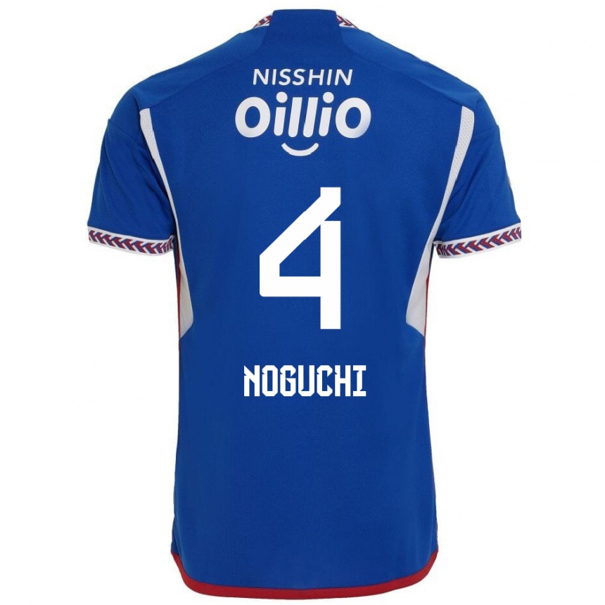 Hombre Fútbol Camiseta Reno Noguchi #4 Azul Blanco Rojo 1ª Equipación 2024/25 Argentina