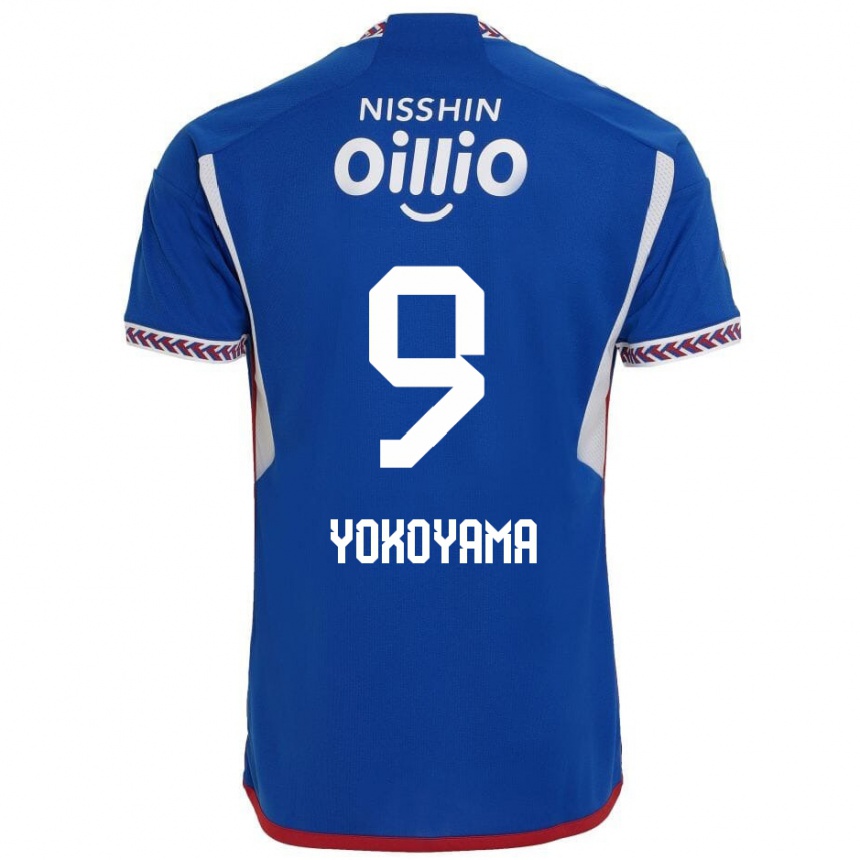 Hombre Fútbol Camiseta Shunsuke Yokoyama #9 Azul Blanco Rojo 1ª Equipación 2024/25 Argentina