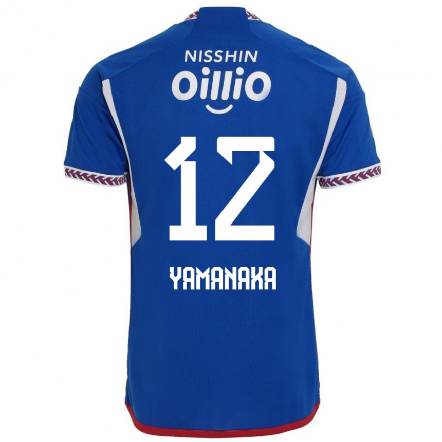 Hombre Fútbol Camiseta Yuki Yamanaka #12 Azul Blanco Rojo 1ª Equipación 2024/25 Argentina