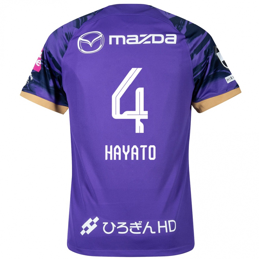 Hombre Fútbol Camiseta Hayato Araki #4 Púrpura Blanco 1ª Equipación 2024/25 Argentina