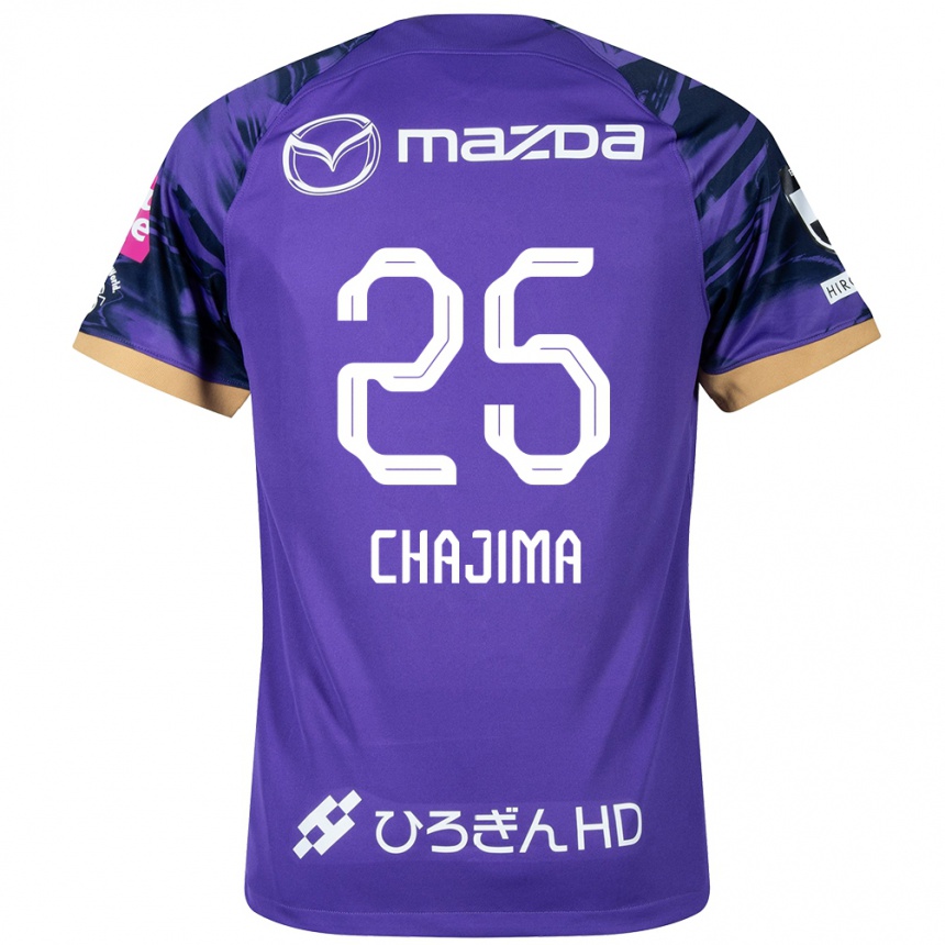 Hombre Fútbol Camiseta Yusuke Chajima #25 Púrpura Blanco 1ª Equipación 2024/25 Argentina