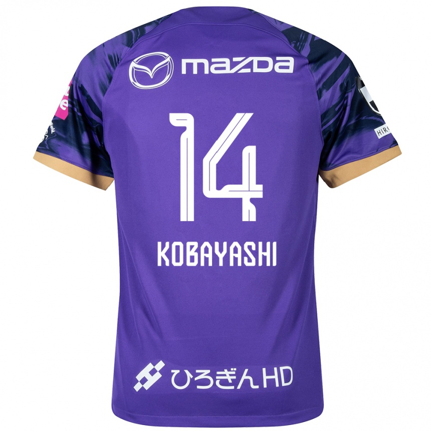 Hombre Fútbol Camiseta Shimon Kobayashi #14 Púrpura Blanco 1ª Equipación 2024/25 Argentina