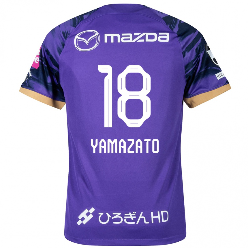 Hombre Fútbol Camiseta Kenshin Yamazato #18 Púrpura Blanco 1ª Equipación 2024/25 Argentina