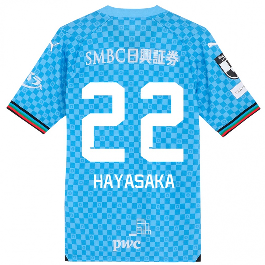 Hombre Fútbol Camiseta Yuki Hayasaka #22 Azul Celeste 1ª Equipación 2024/25 Argentina