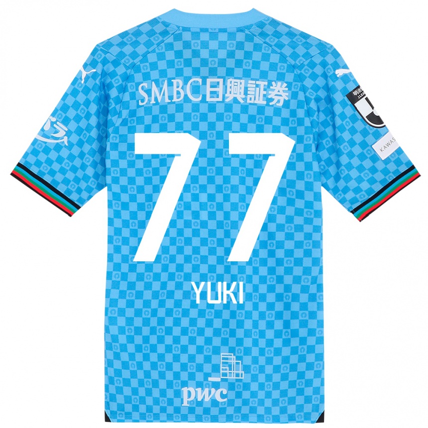 Hombre Fútbol Camiseta Yuki Yamamoto #77 Azul Celeste 1ª Equipación 2024/25 Argentina