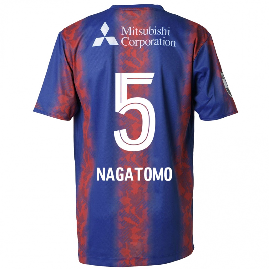 Hombre Fútbol Camiseta Yuto Nagatomo #5 Azul Rojo 1ª Equipación 2024/25 Argentina