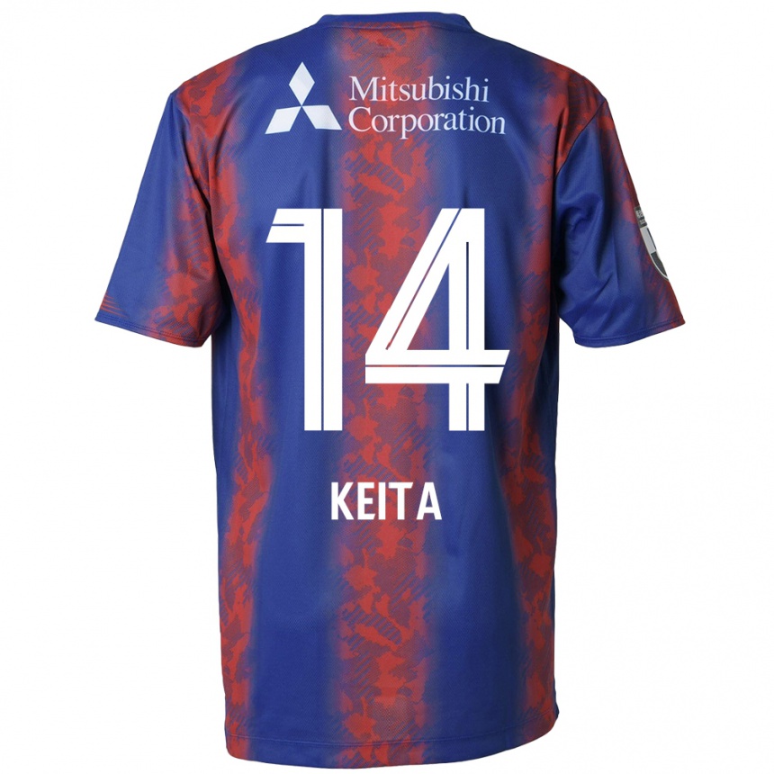 Hombre Fútbol Camiseta Keita Yamashita #14 Azul Rojo 1ª Equipación 2024/25 Argentina