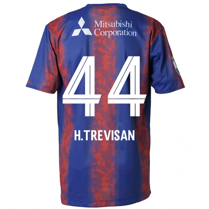 Hombre Fútbol Camiseta Henrique Trevisan #44 Azul Rojo 1ª Equipación 2024/25 Argentina