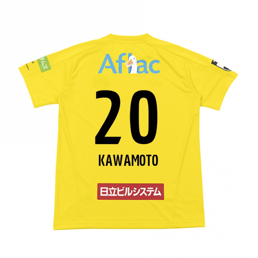 Hombre Fútbol Camiseta Daizen Kawamoto #20 Amarillo Negro 1ª Equipación 2024/25 Argentina